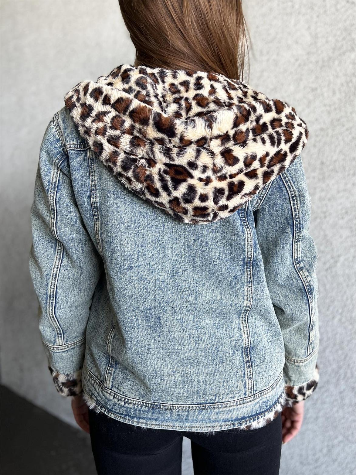 Leopard Denim Jacket