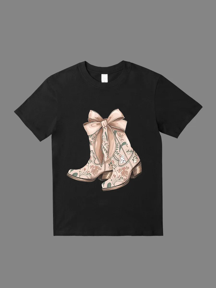 Little Bow Boots Graphic T-shirt