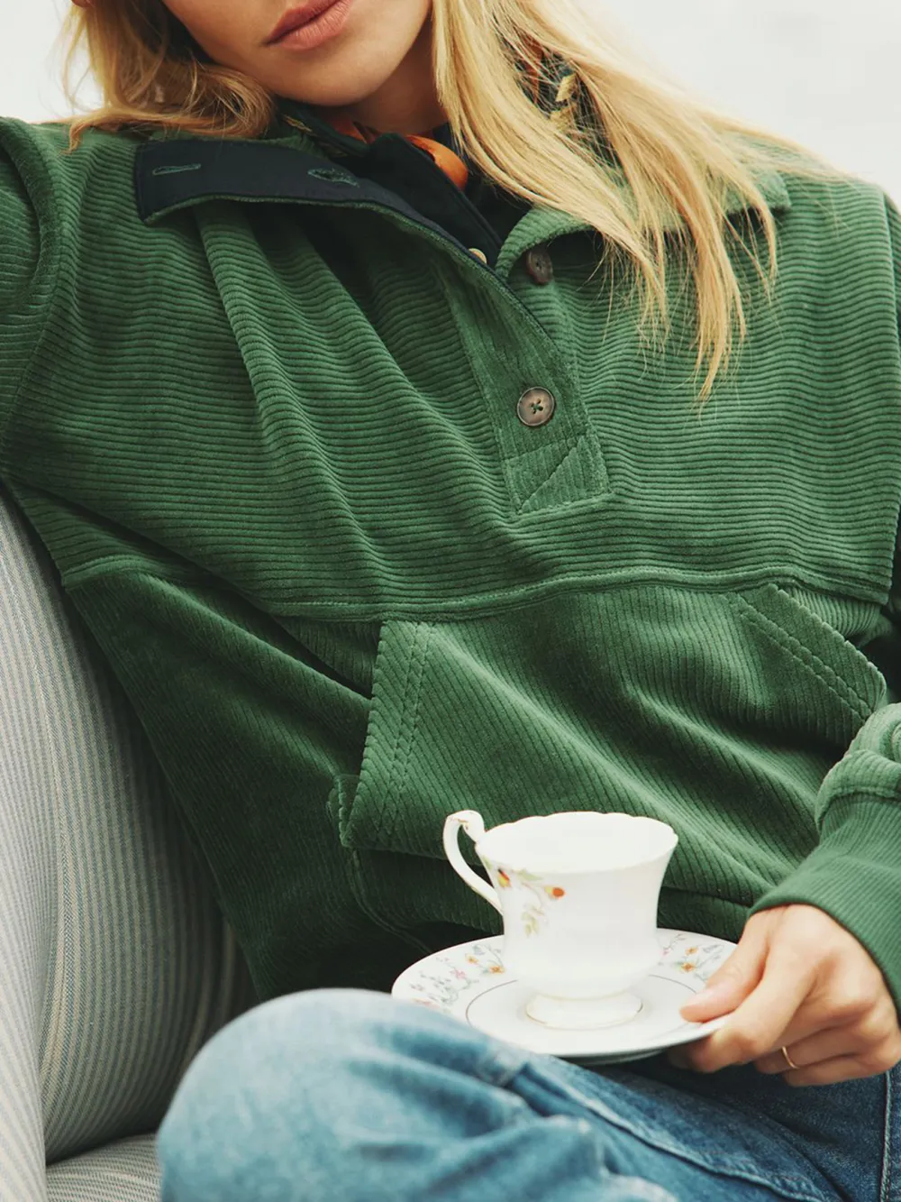 Renee Green Corduroy Sweatshirt