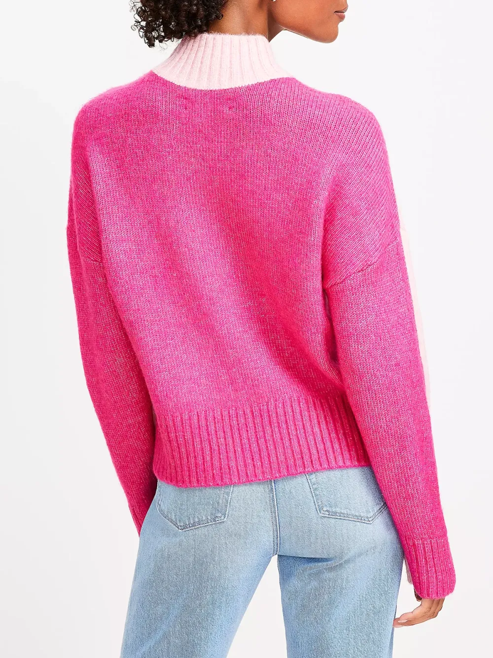 Colorblock Modern Turtleneck Sweater