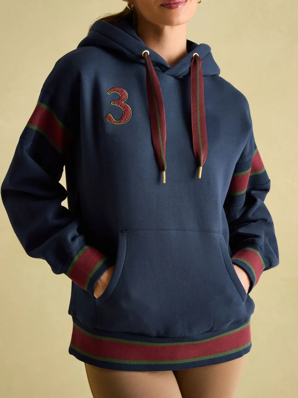 Newham Navy blue Embellished Hoodie