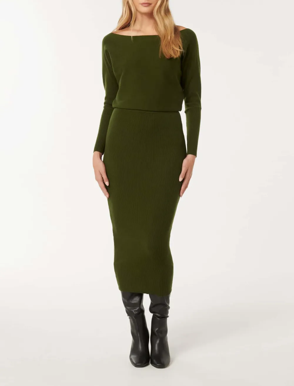 Ciara Off-Shoulder Midi Dress