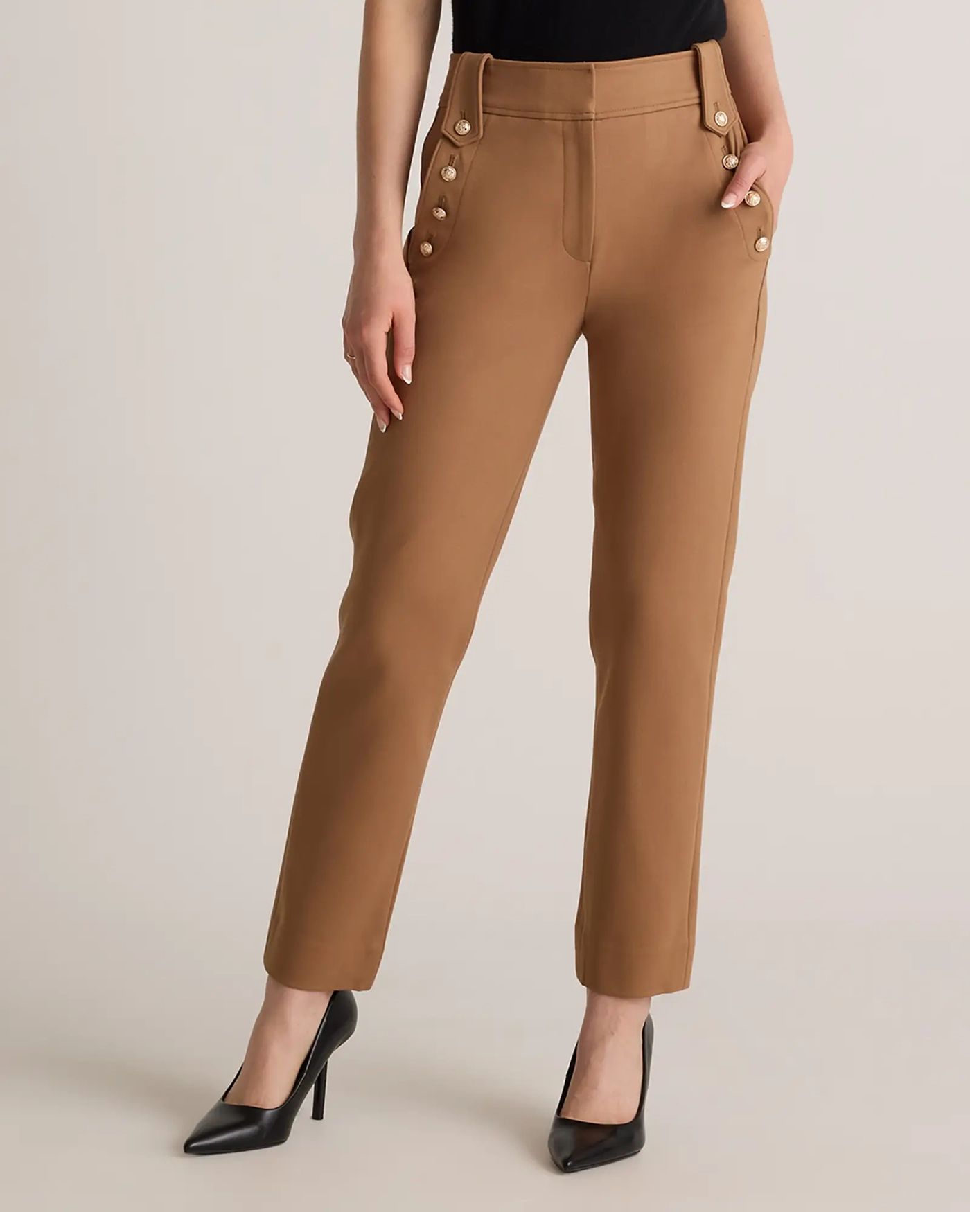 Ultra-Stretch Ponte Straight Leg Mariner Pants