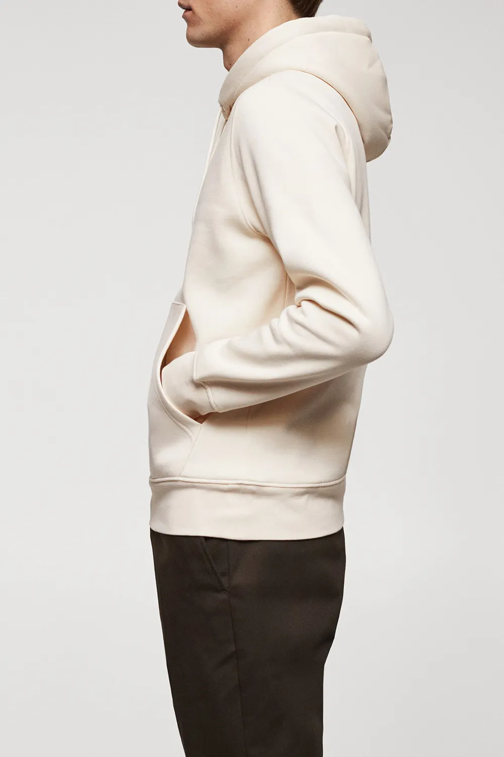 Warm-Effect Brushed Cotton Interior Sweatshirt