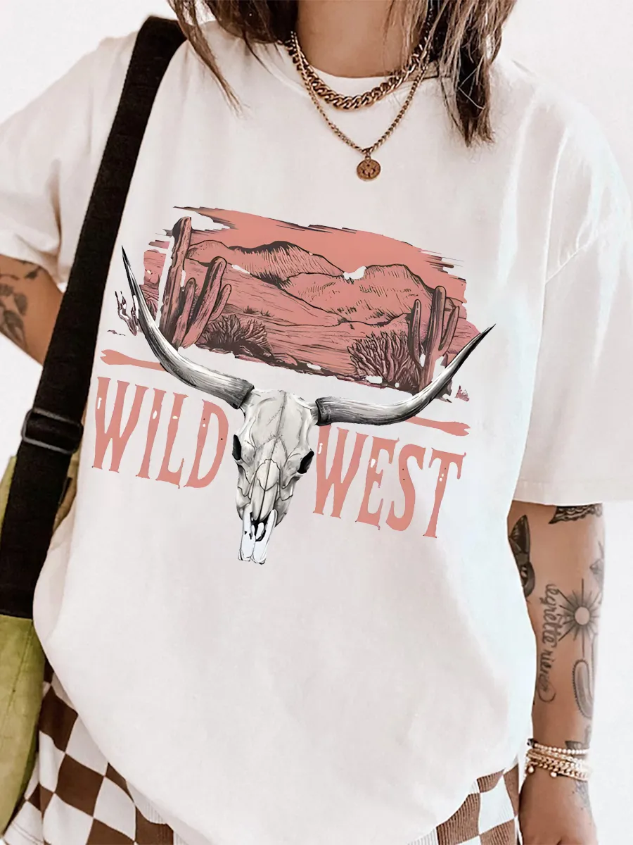 Wild West Desert Roads Graphic T-shirt