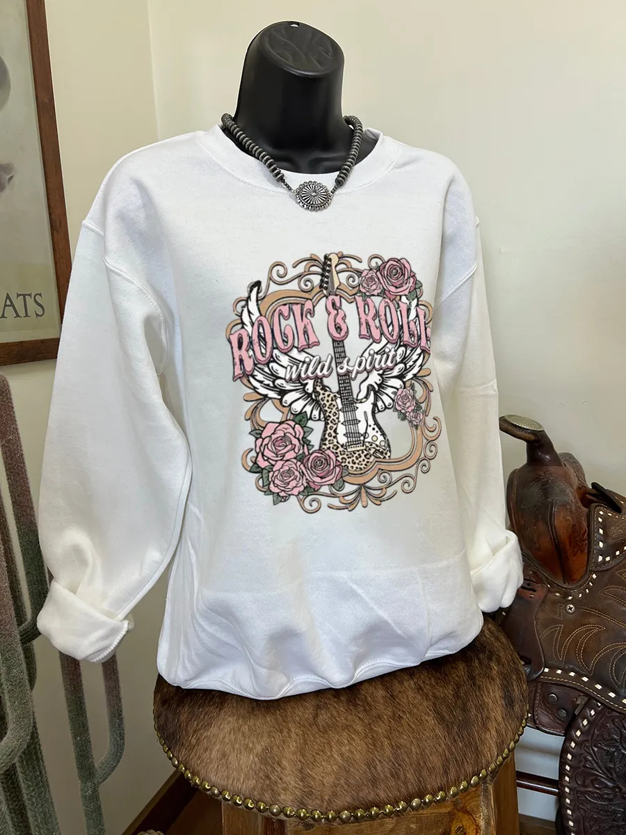 Retro style rock sweatshirt