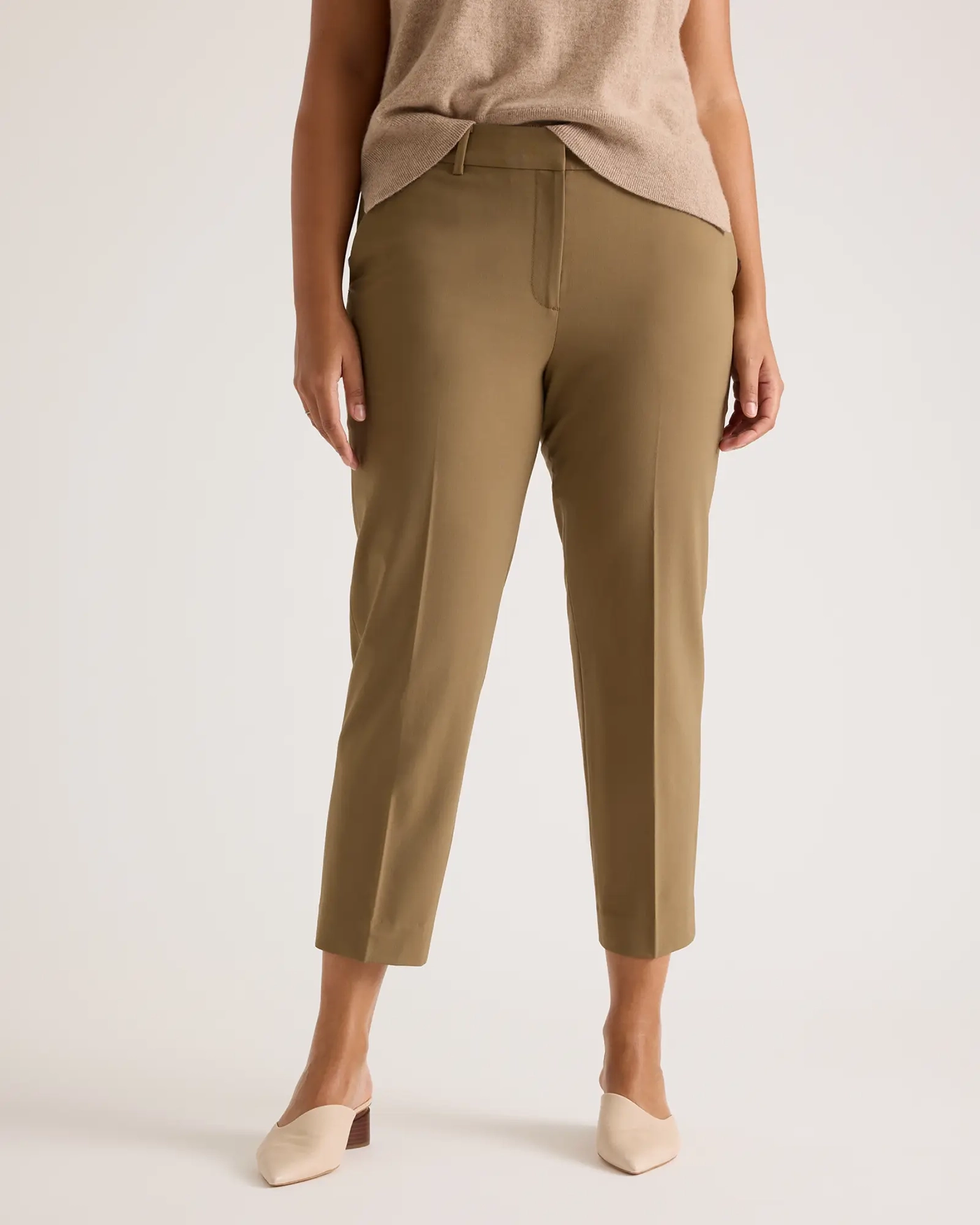 Italian Wool Slim Leg Ankle Pants