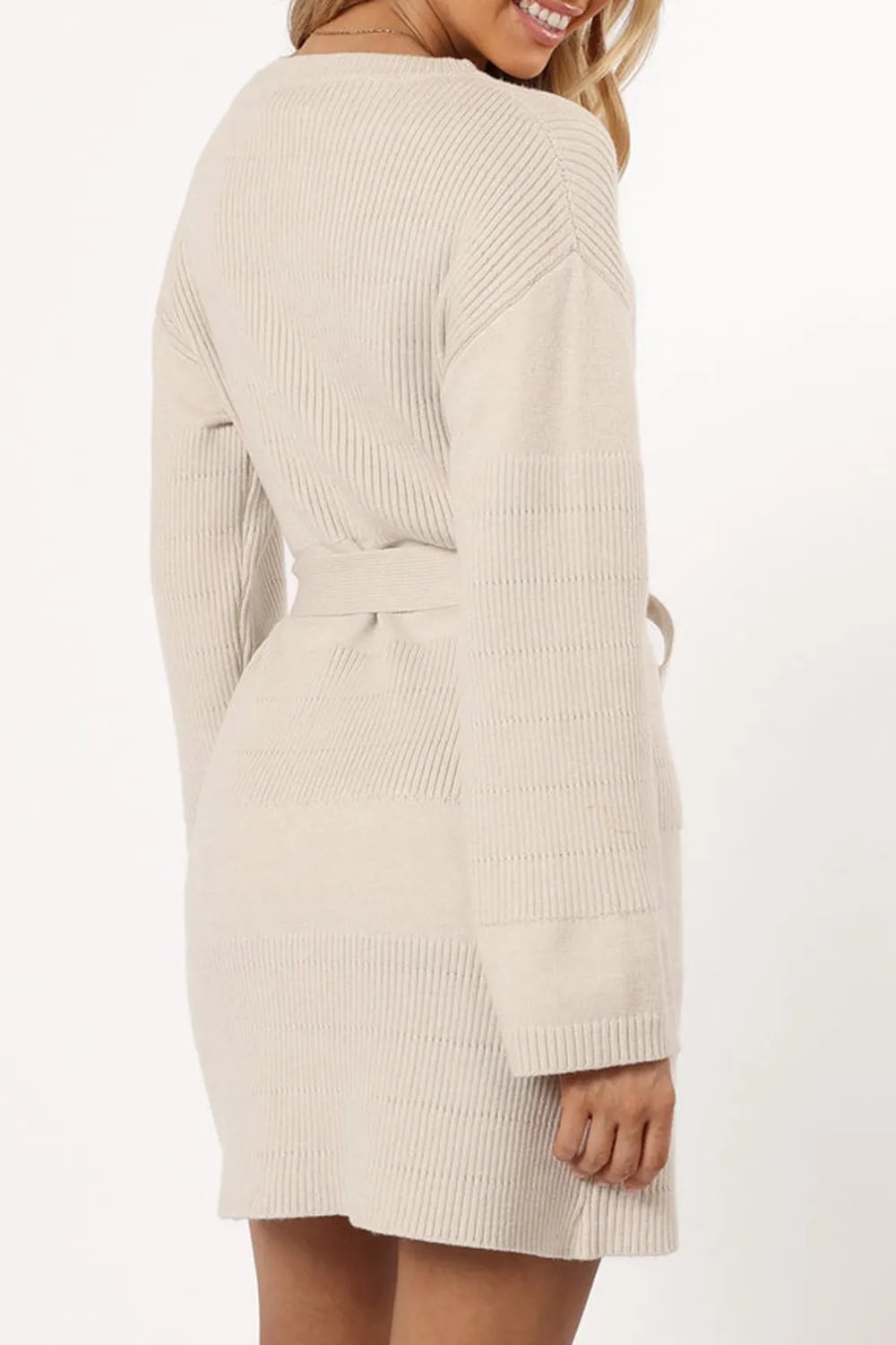 LUCCA MINI SWEATER DRESS - BONE