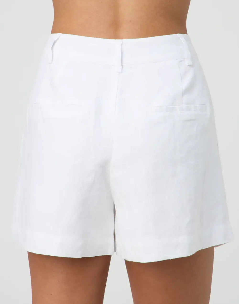 Pleat Front Linen Short