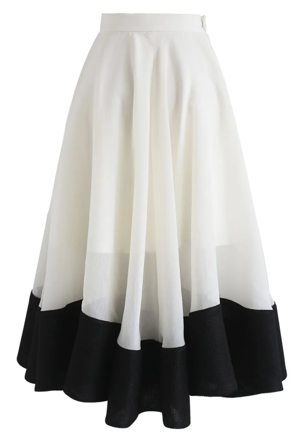 SWING IN THE BREEZE ORGANZA MIDI SKIRT