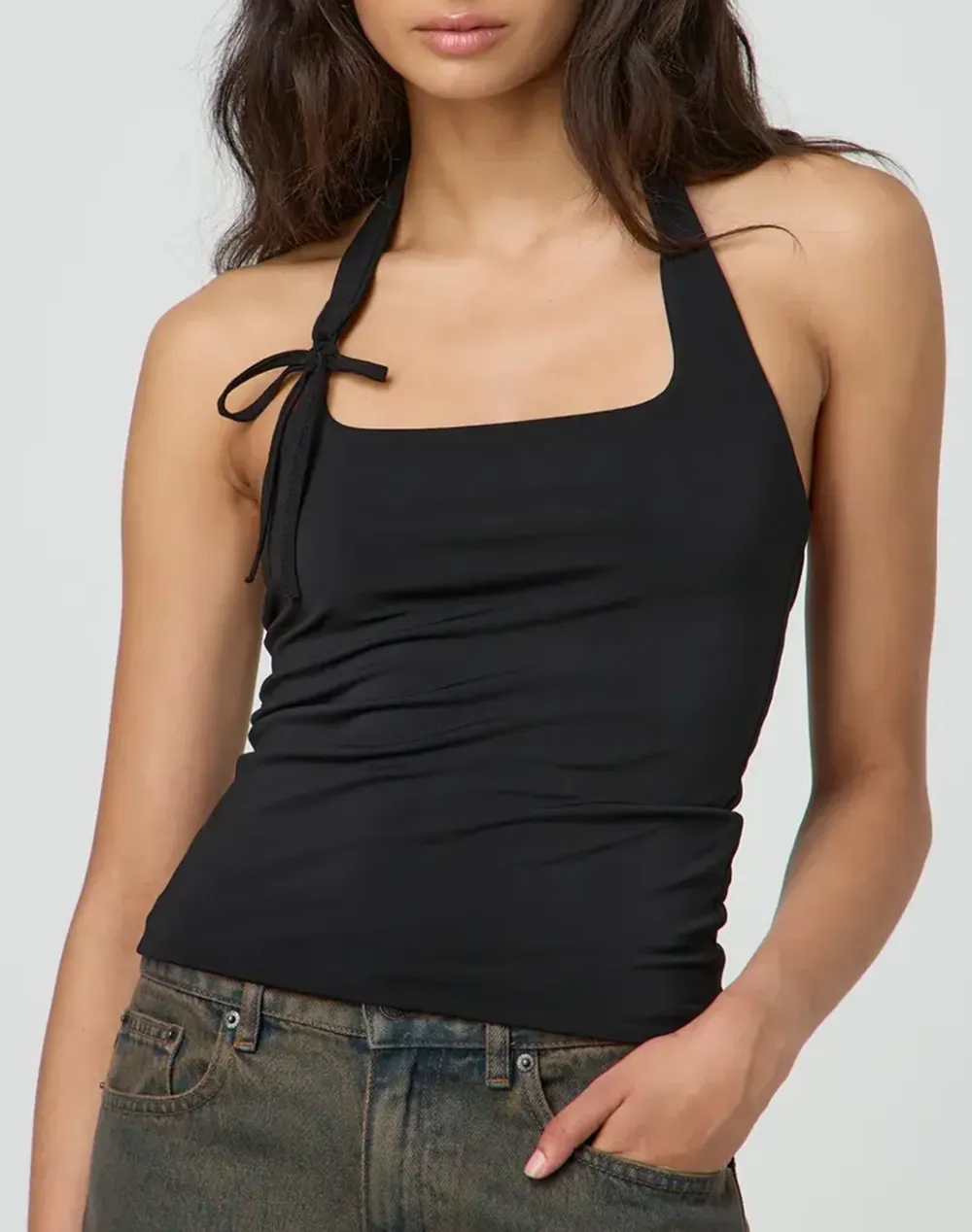 Tie Up Halter Neck Tank