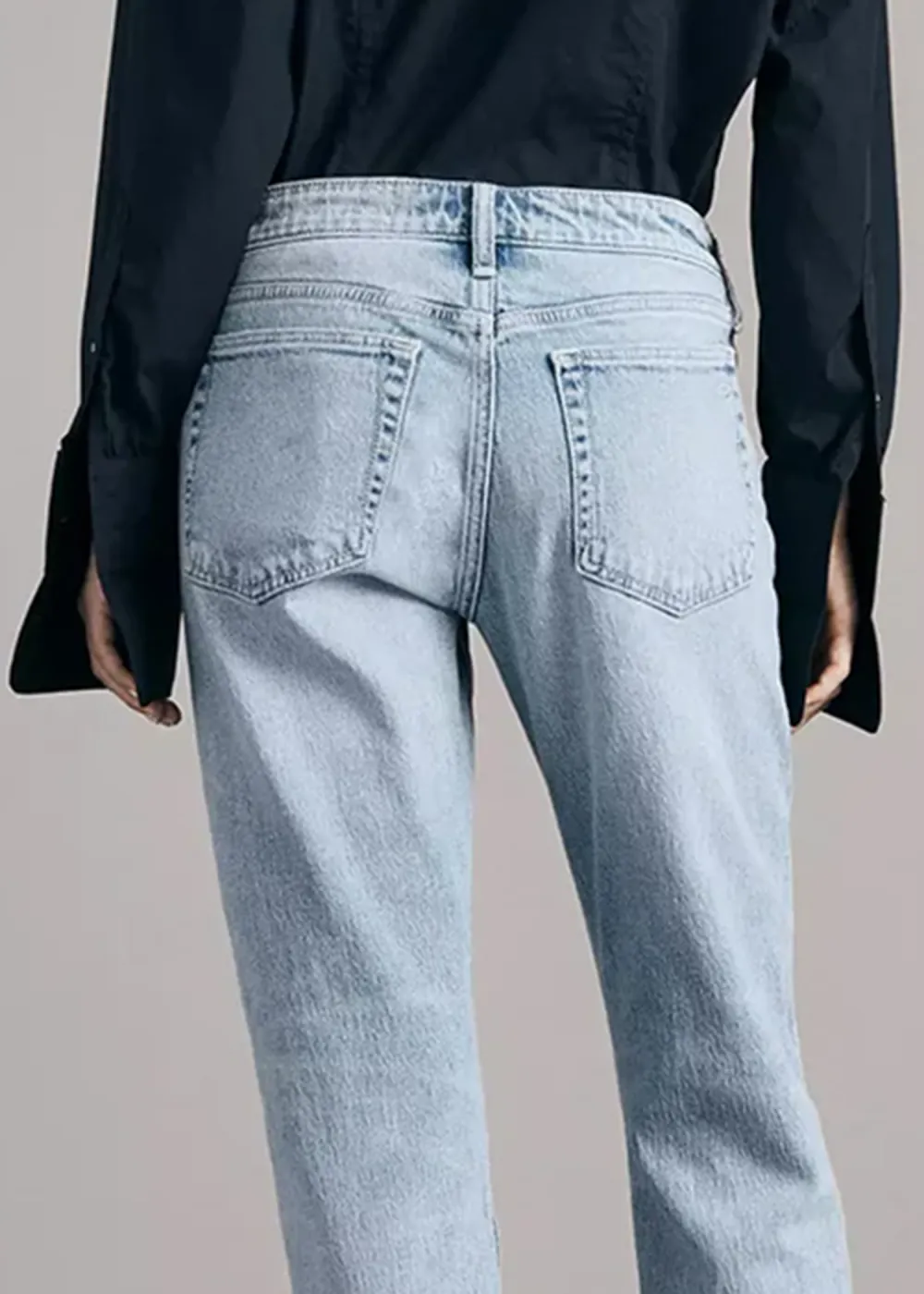 Low Rise Washed Casual Boyfriend Jeans