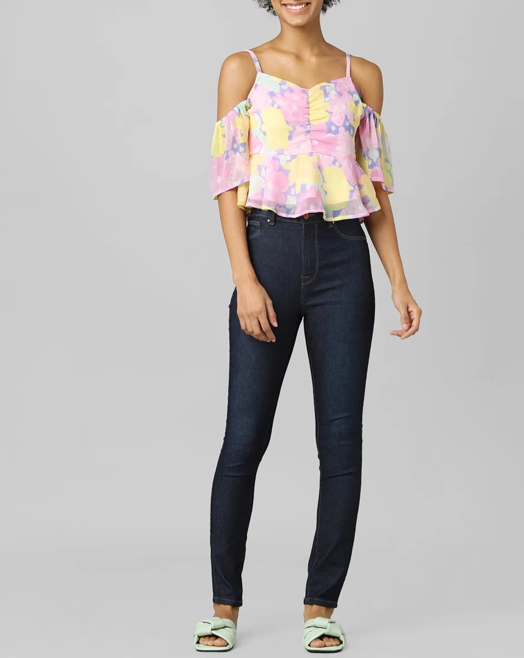 Multi-Colour Floral Print Top