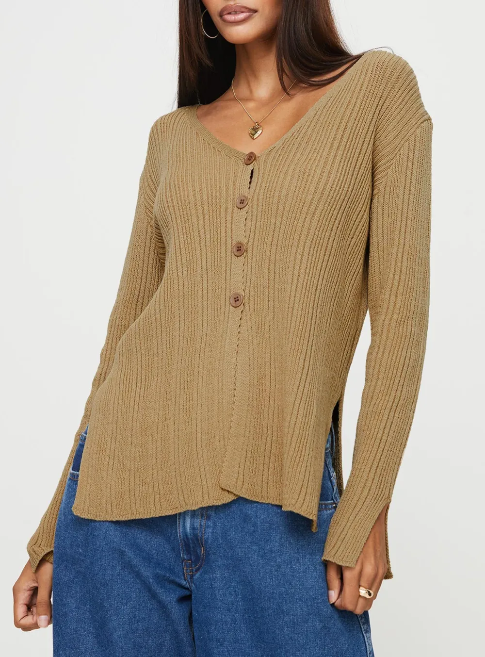 Lexie Knit Cardigan Beige Marle