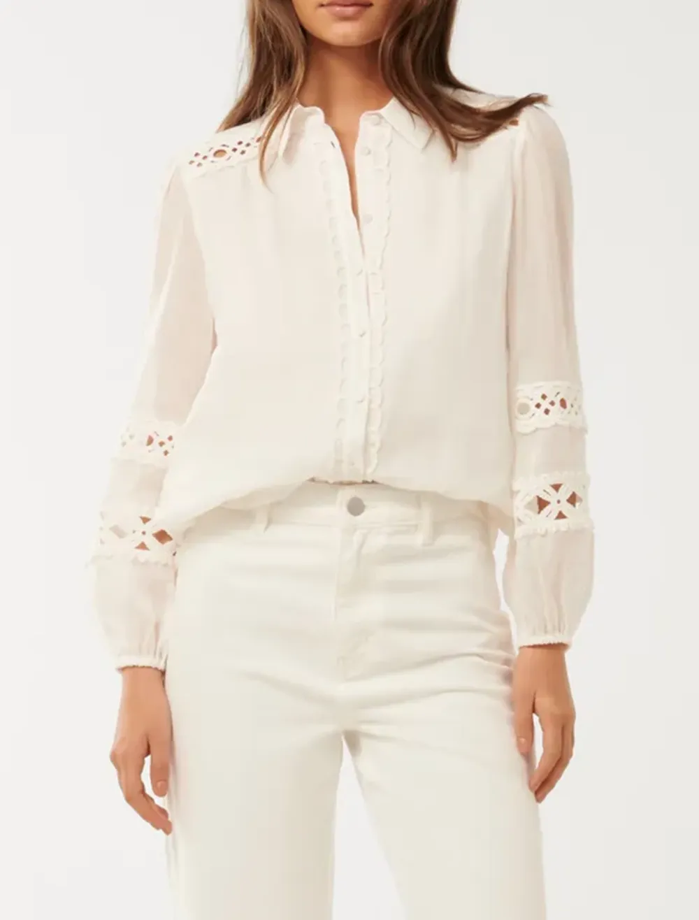 Carina Crochet Trim Shirt