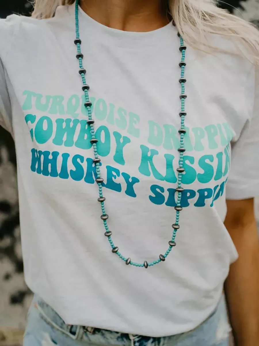 Turquoise Drippin' Tee