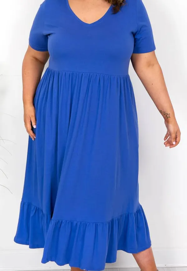 Royal Blue Cotton Dress