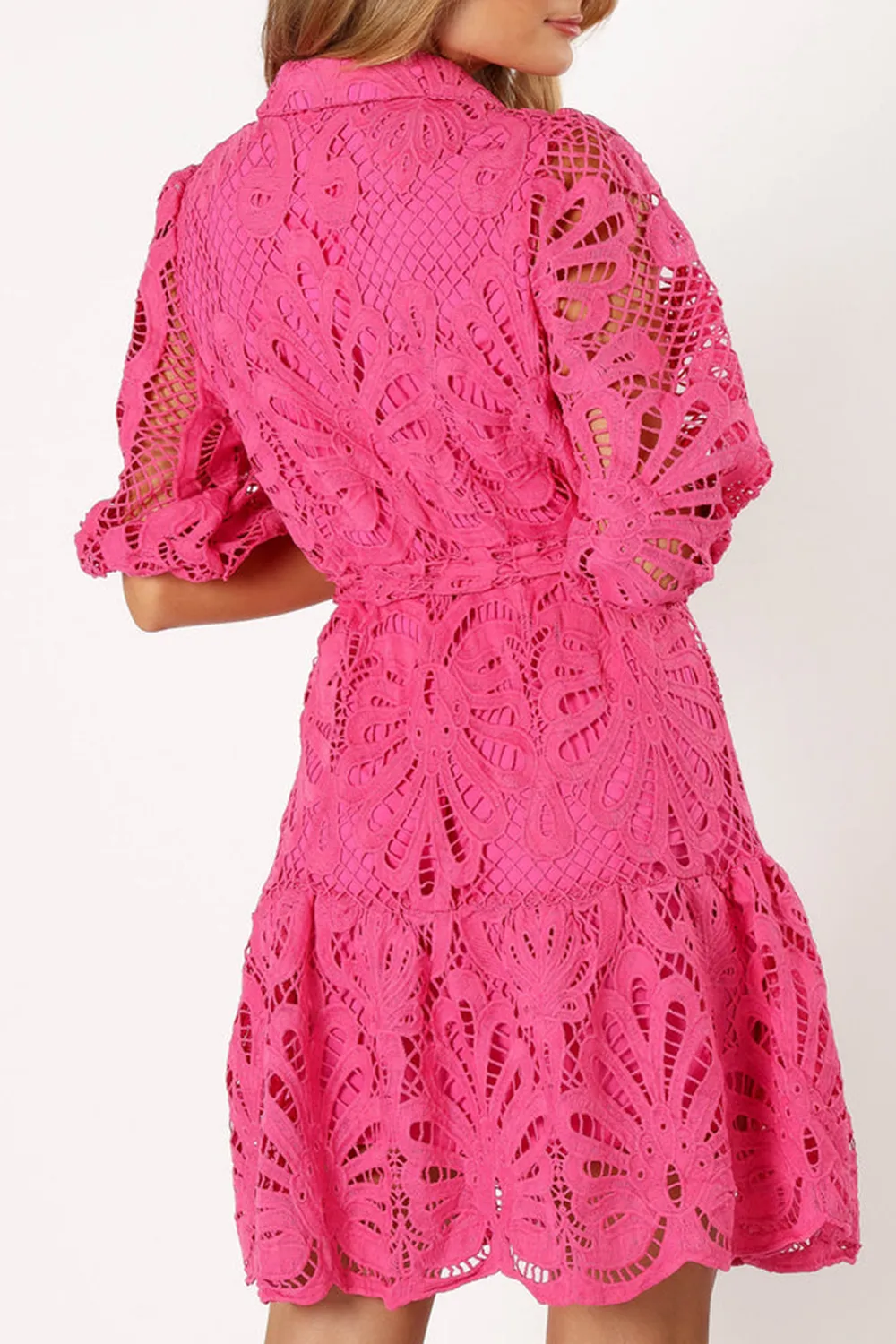 HARTLEY LONG SLEEVE MINI DRESS - PINK