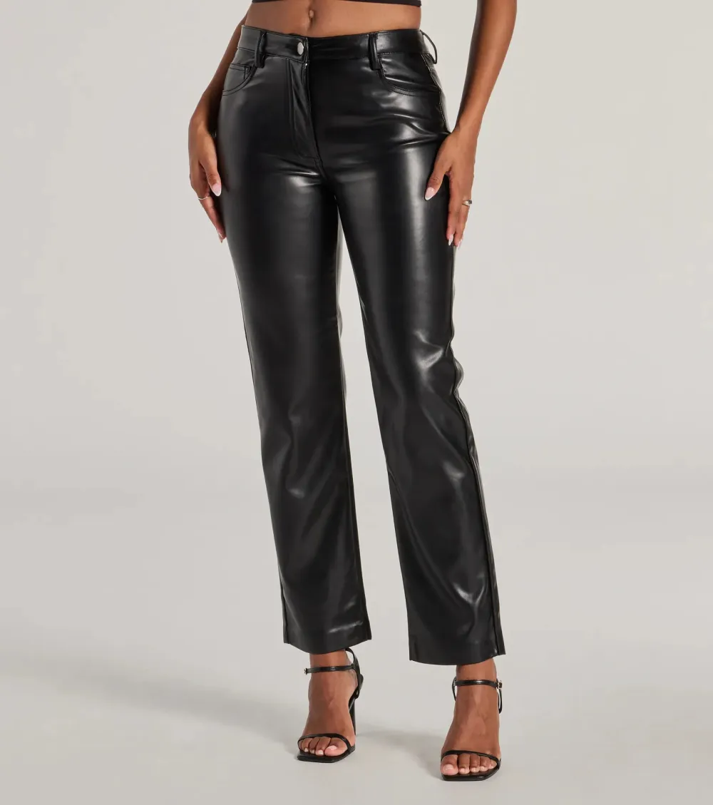 Ready For Glam Faux Leather Pants