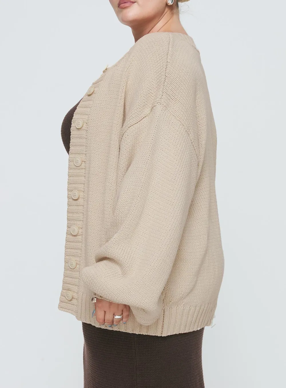 Edern Cardigan Cream Curve