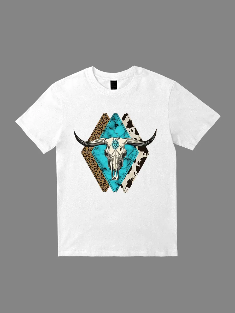 Cattle & Geo Print T-shirt