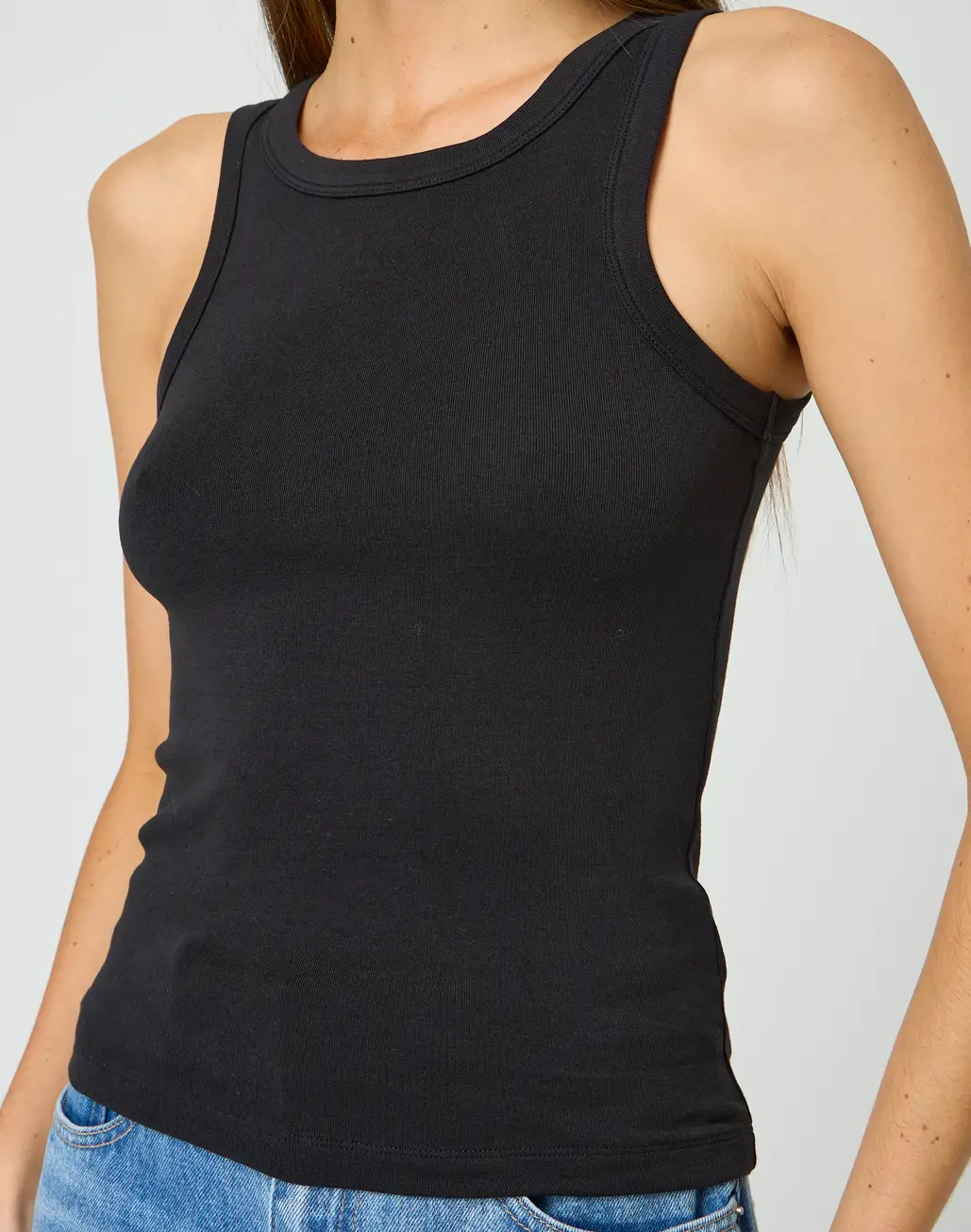 Cotton Racer Back Tank Top