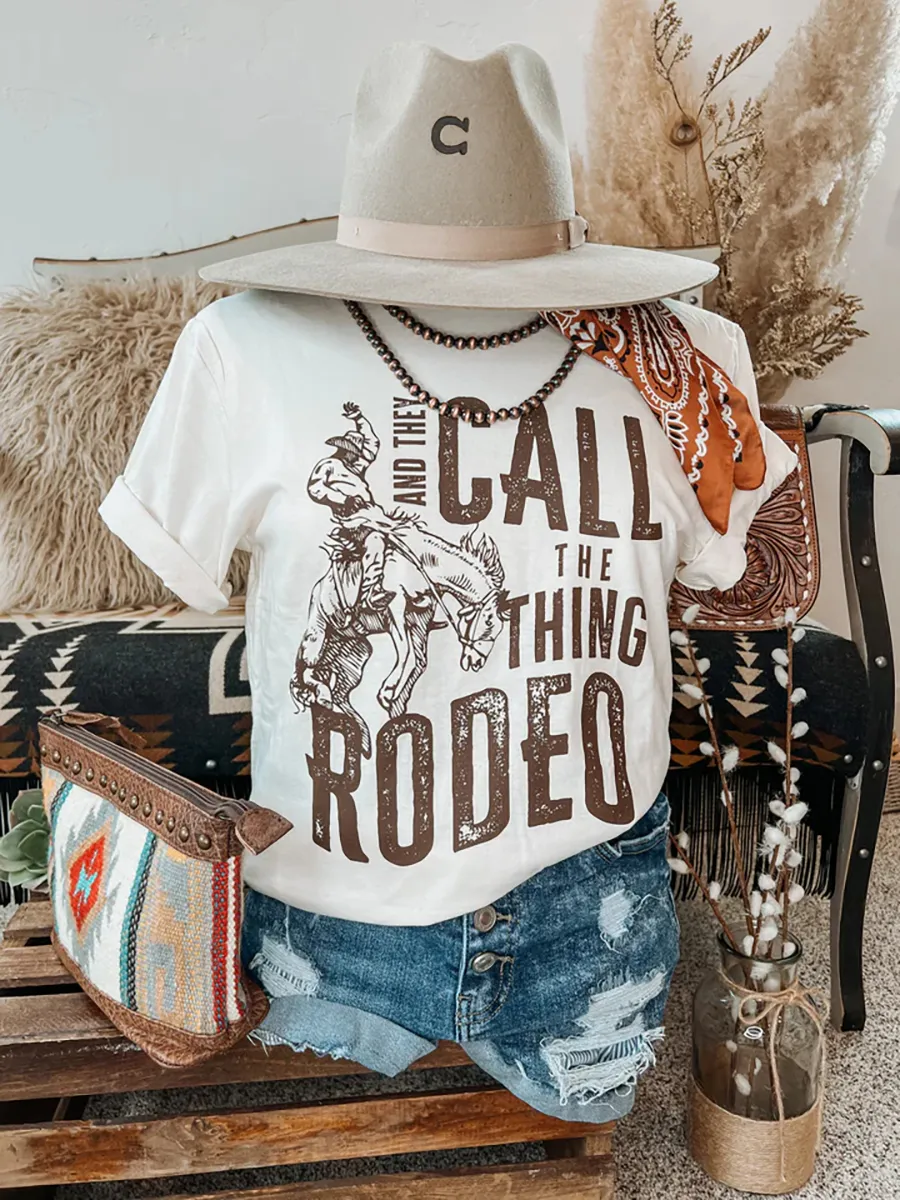 Long live Western Cowboy Printed T-shirt