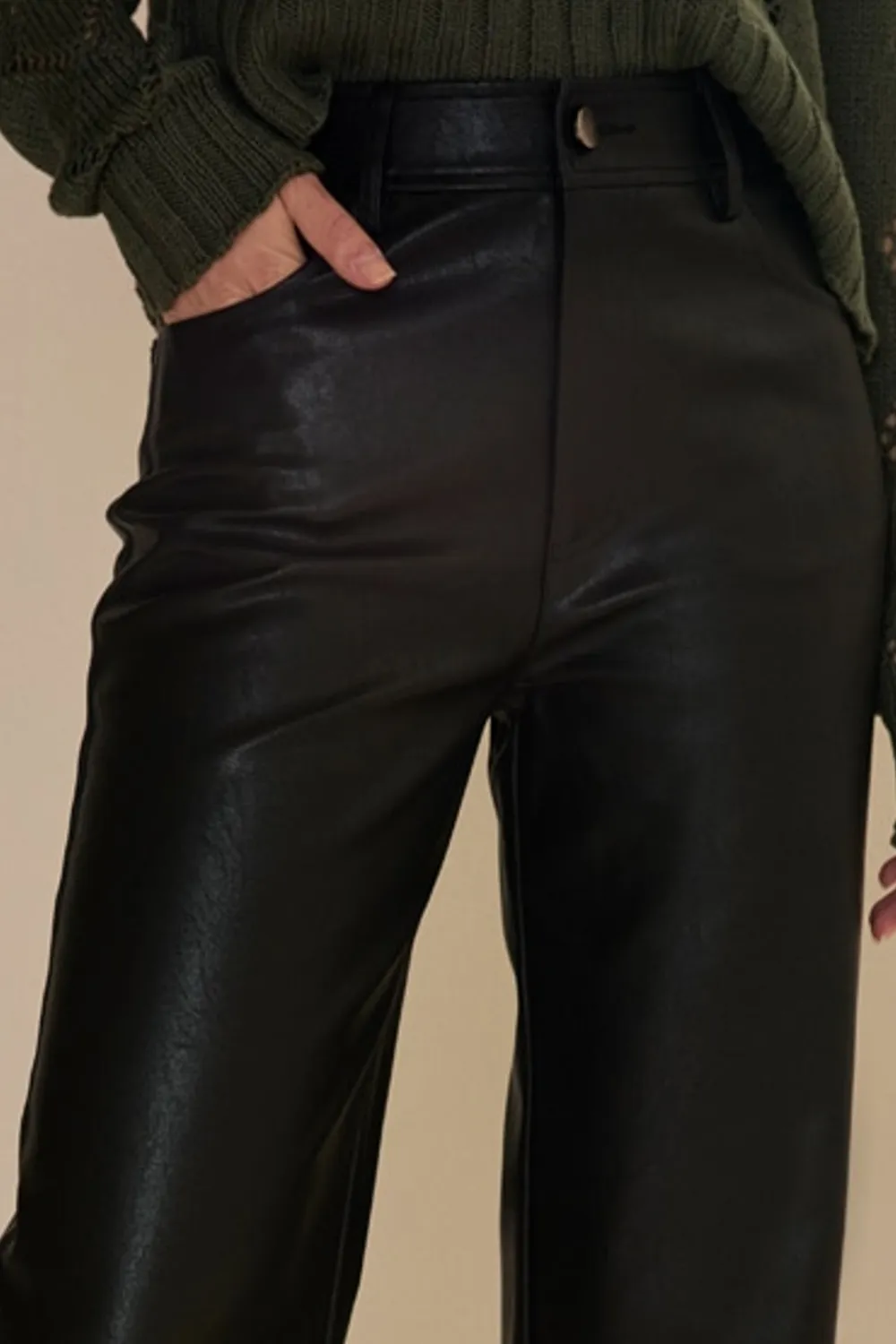 Fleur Vegan Leather Pants