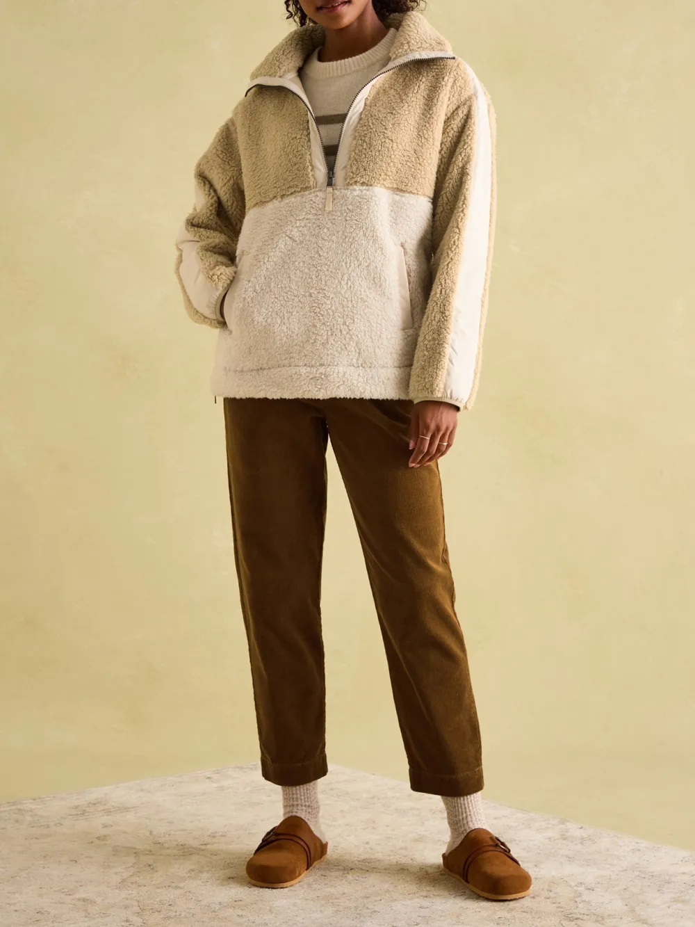 Tilly Neutral Quarter Zip Fleece