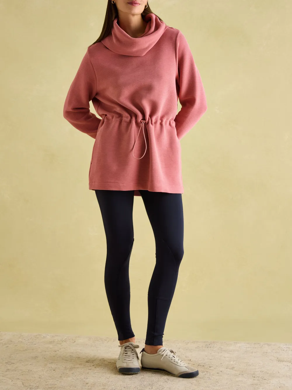 Willow Pink Cowl Neck Sweatshirt