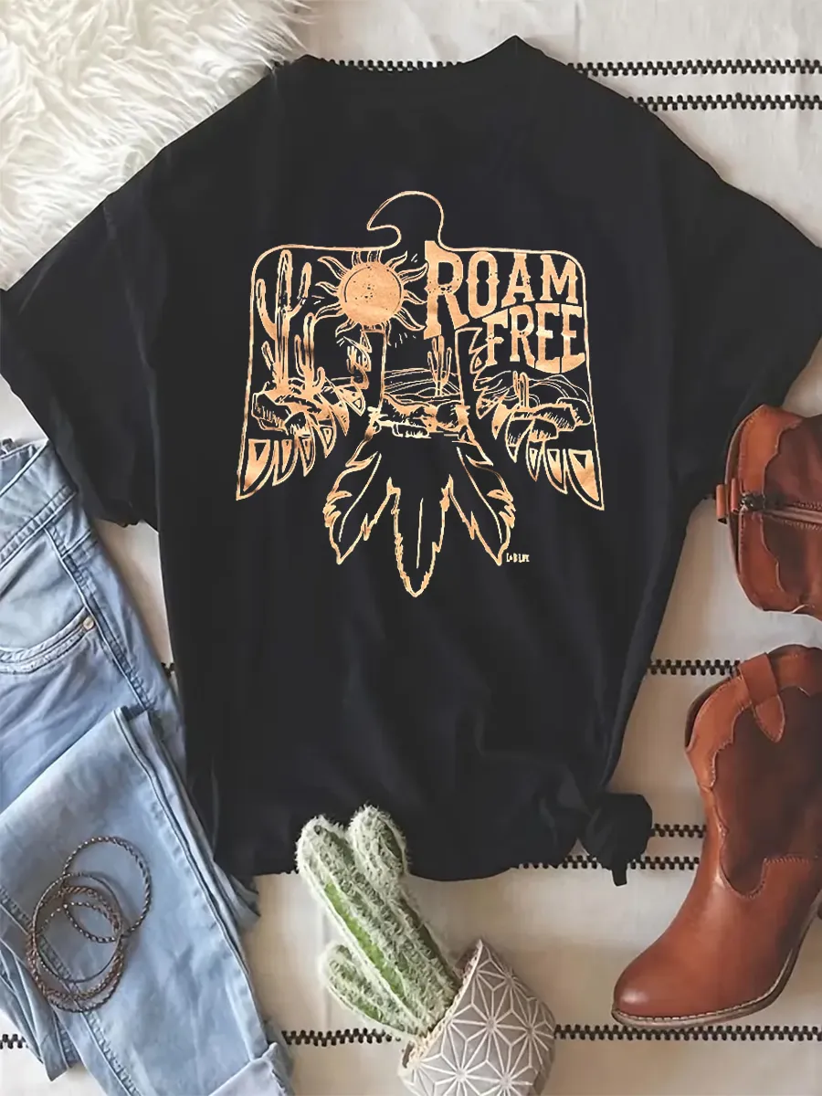 Camping Life Desert Thunderbird Roam Free T-Shirt