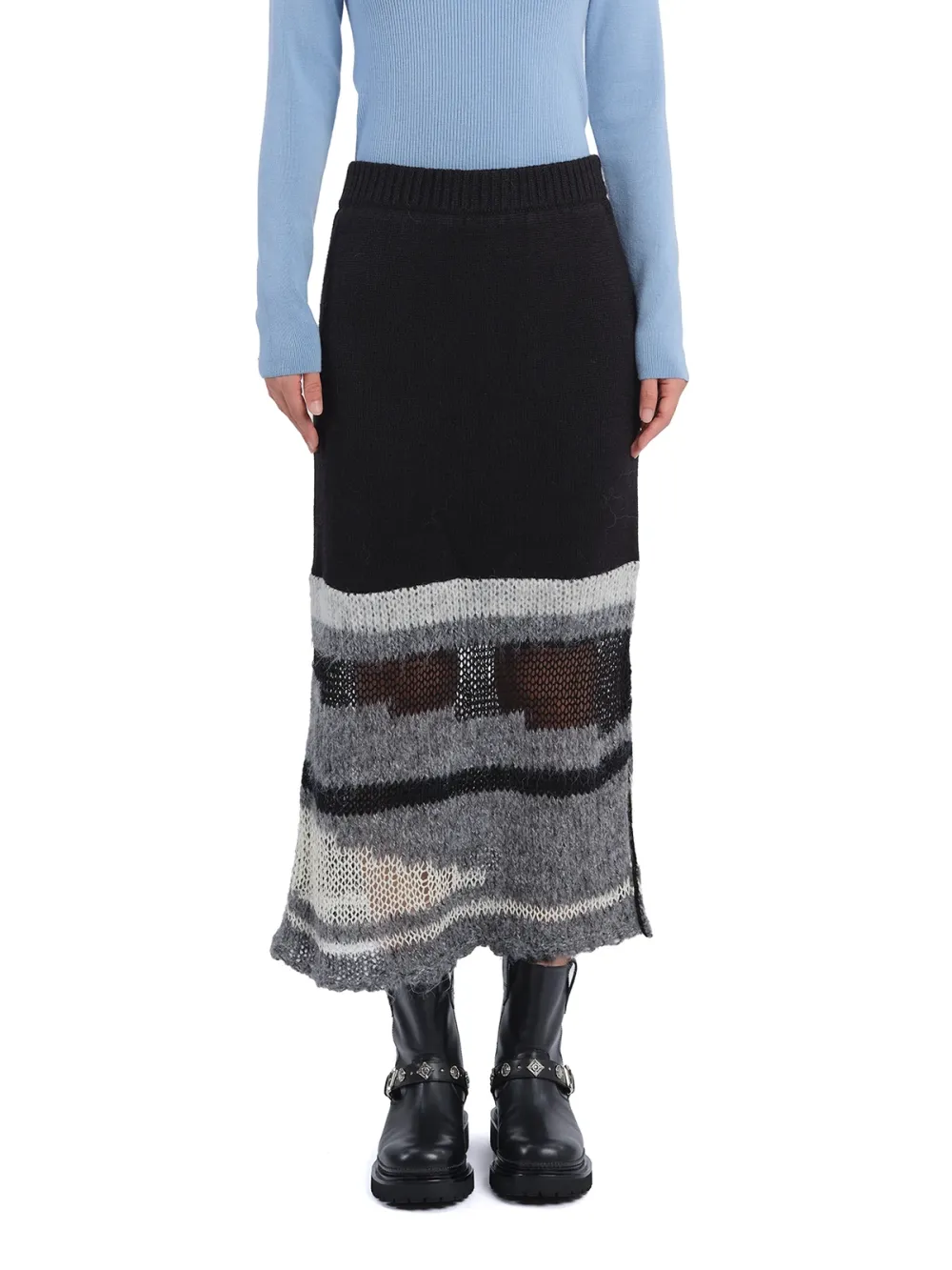 Mix Yarn Knit Skirt