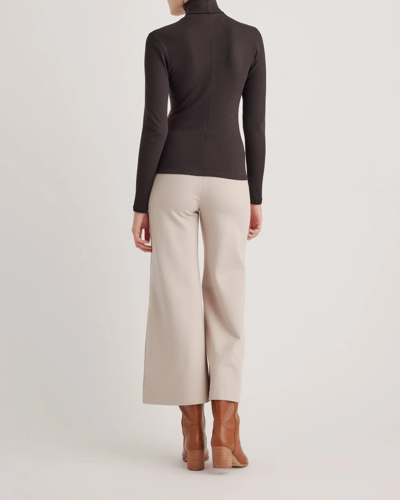 Organic Cotton Micro-Rib Turtleneck