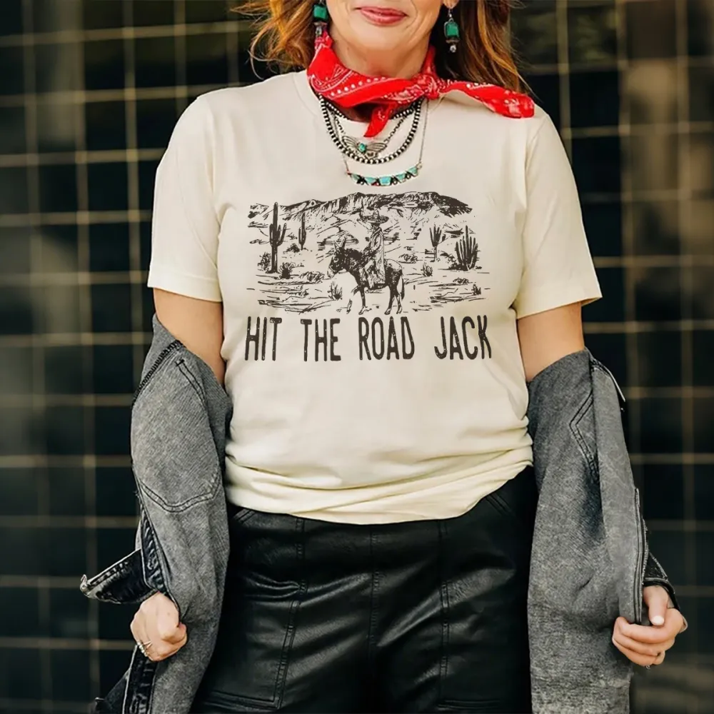 Hit The Road Jack Pattern T-shirt