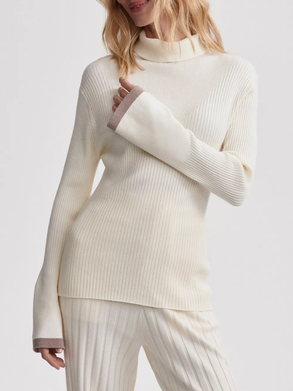 Ravena Rib Knit High-Neck Top