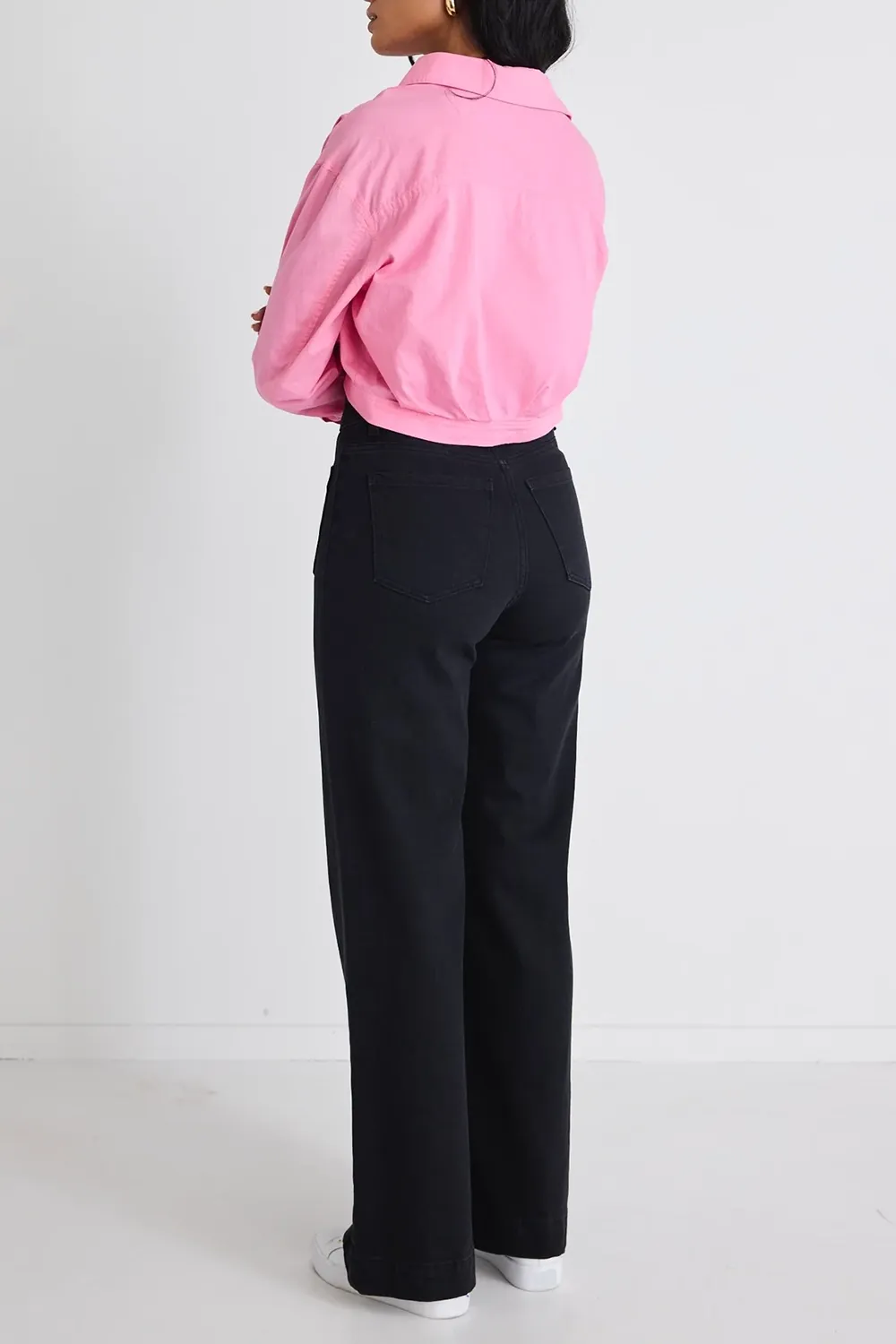 Gifted Barbie Pink Poplin Cropped Shirt