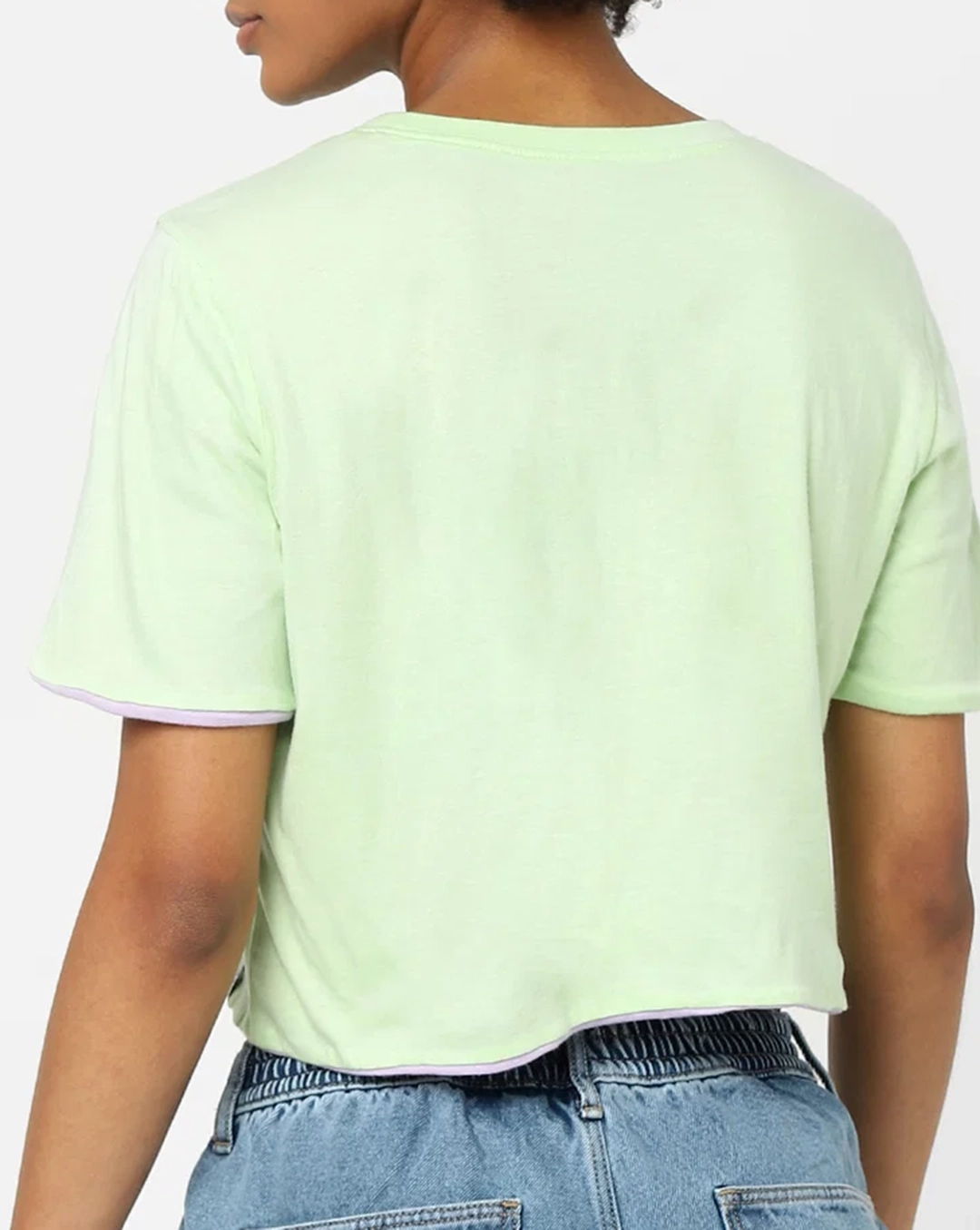 Green Reversible Cropped T-shirt