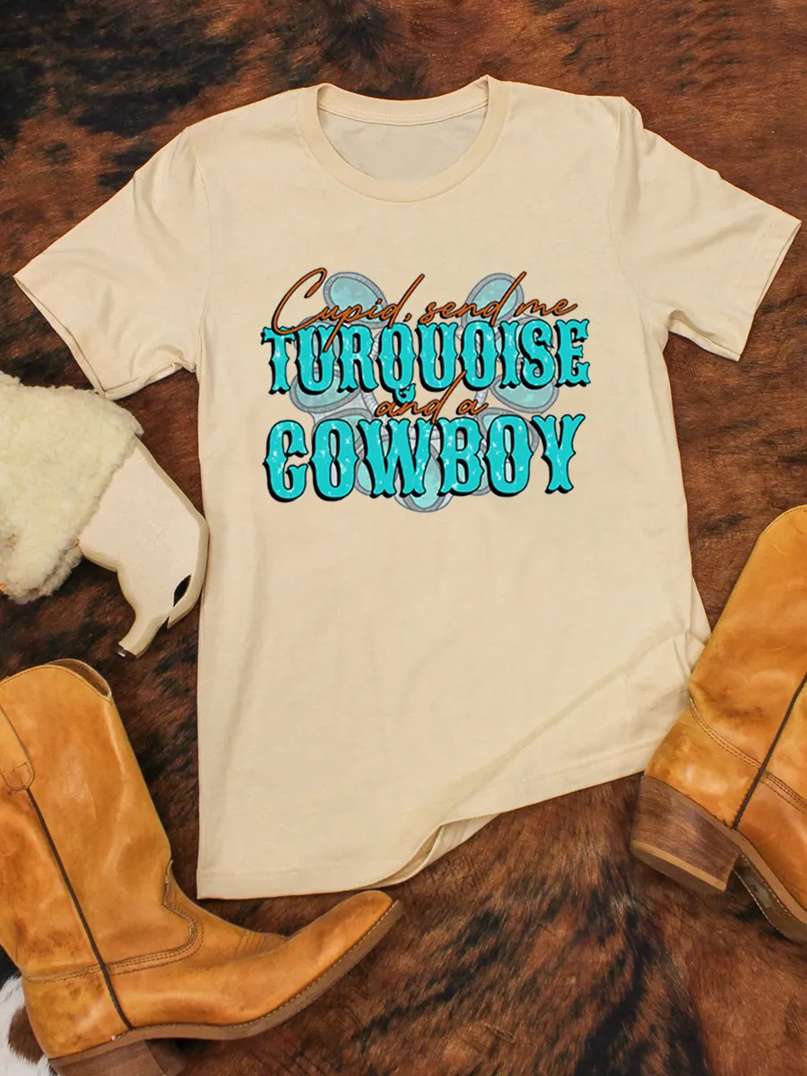 Turquoise & a Cowboy T-shirt