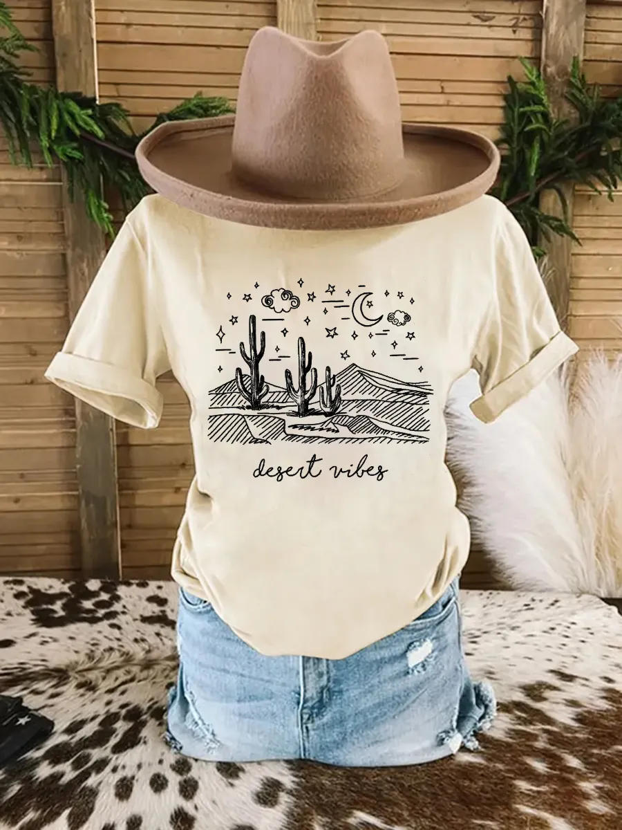 Desert Atmosphere Pattern T-shirt