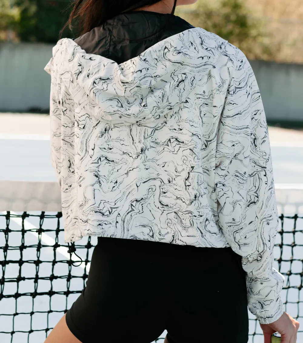 Ready For Action Marble Print Active Jacket