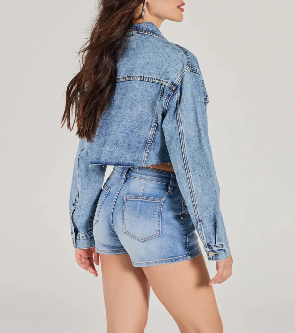 Keep Groovin' Crop Denim Jacket