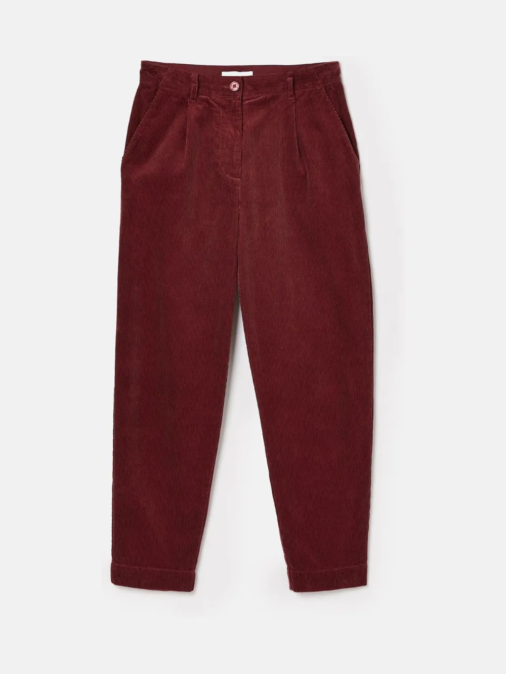 Cotton Calla Burgundy Corduroy Tapered Trousers