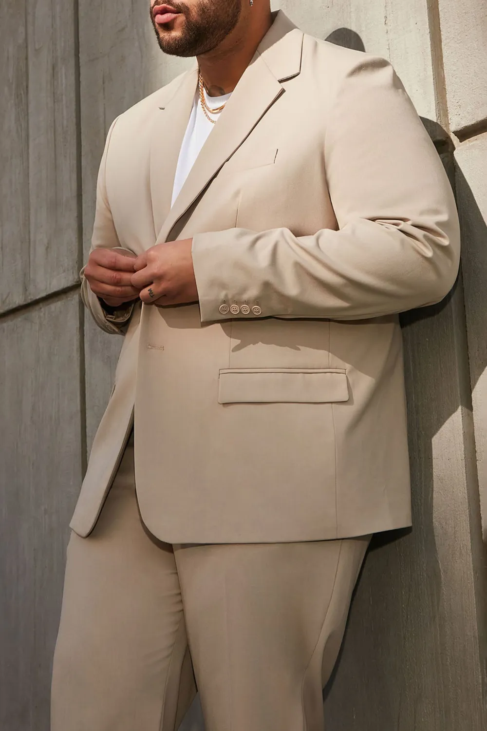 The Modern Stretch Suit Jacket - Tan