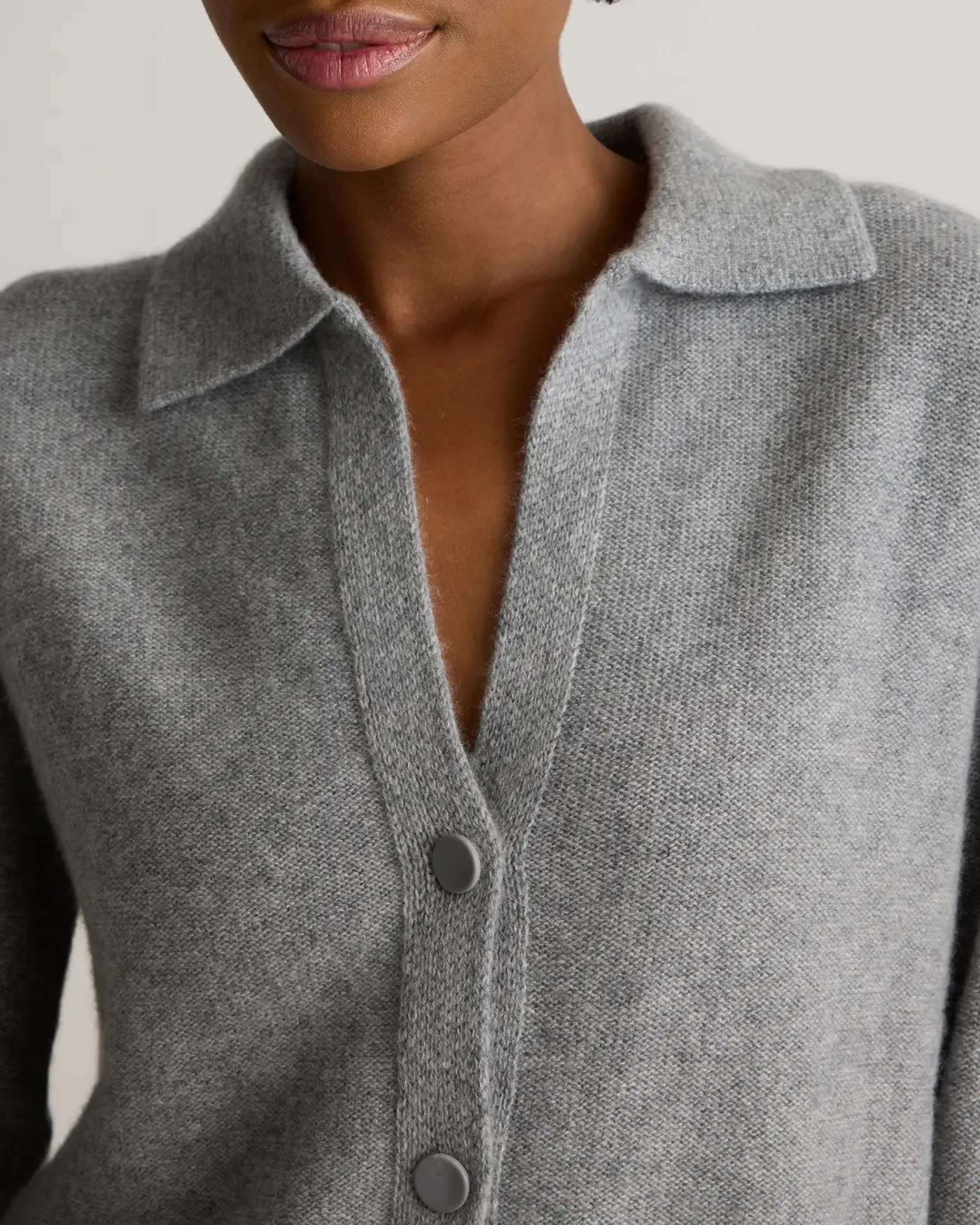 Mongolian Cashmere Collared Cardigan