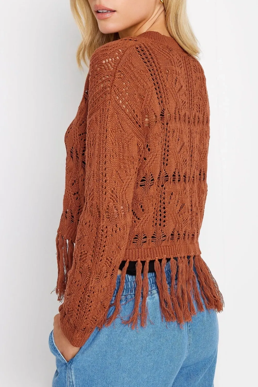 Petite Crochet Tassle Jumper