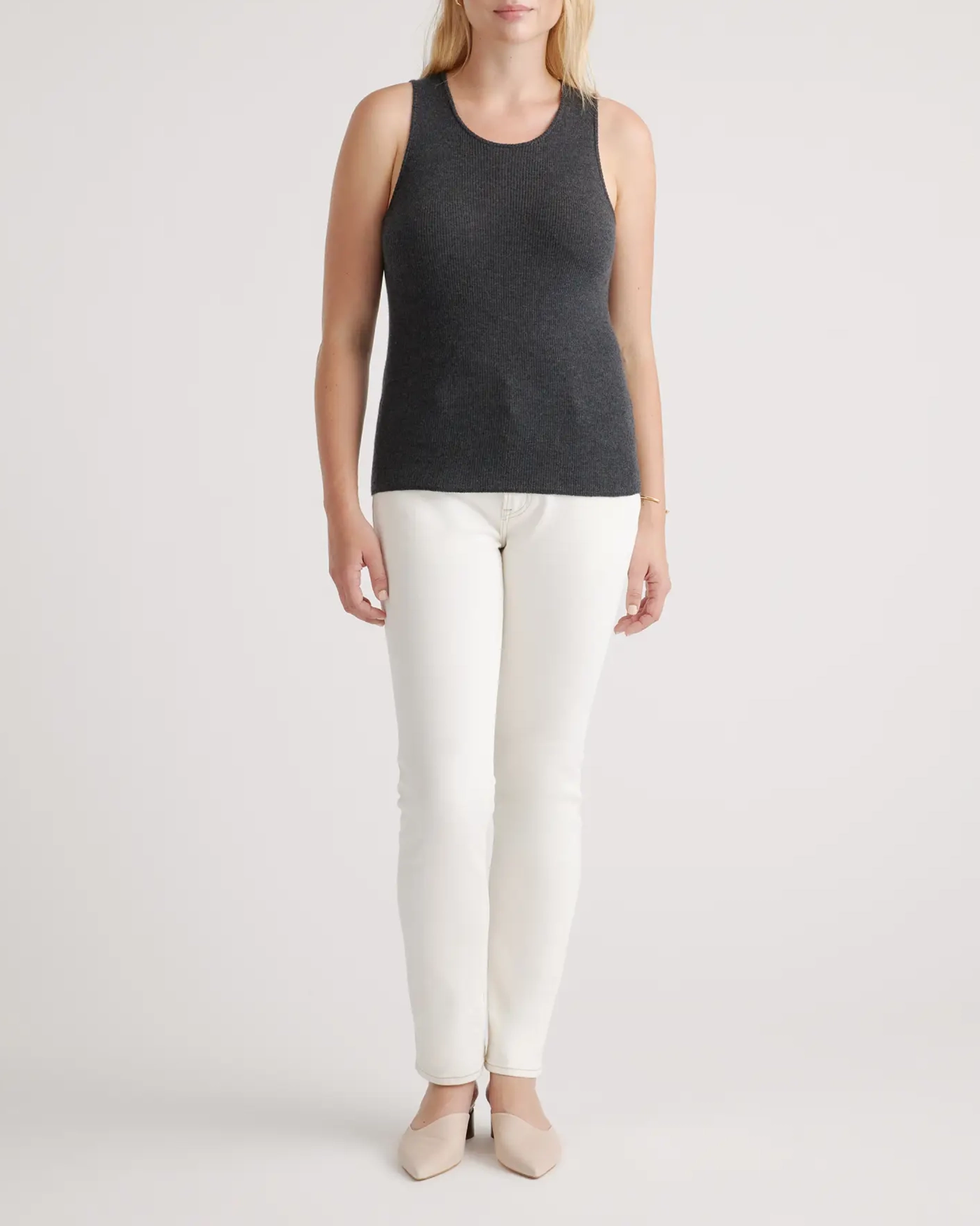 Featherweight Cashmere Ribbed Tank