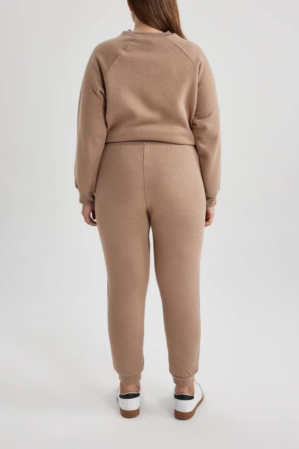 Jogger High Waist Thick Sweatshirt Fabric Trousers