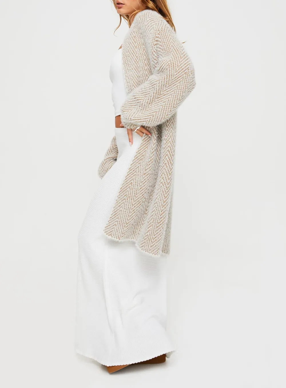 Tremmy Textured Cardigan Natural