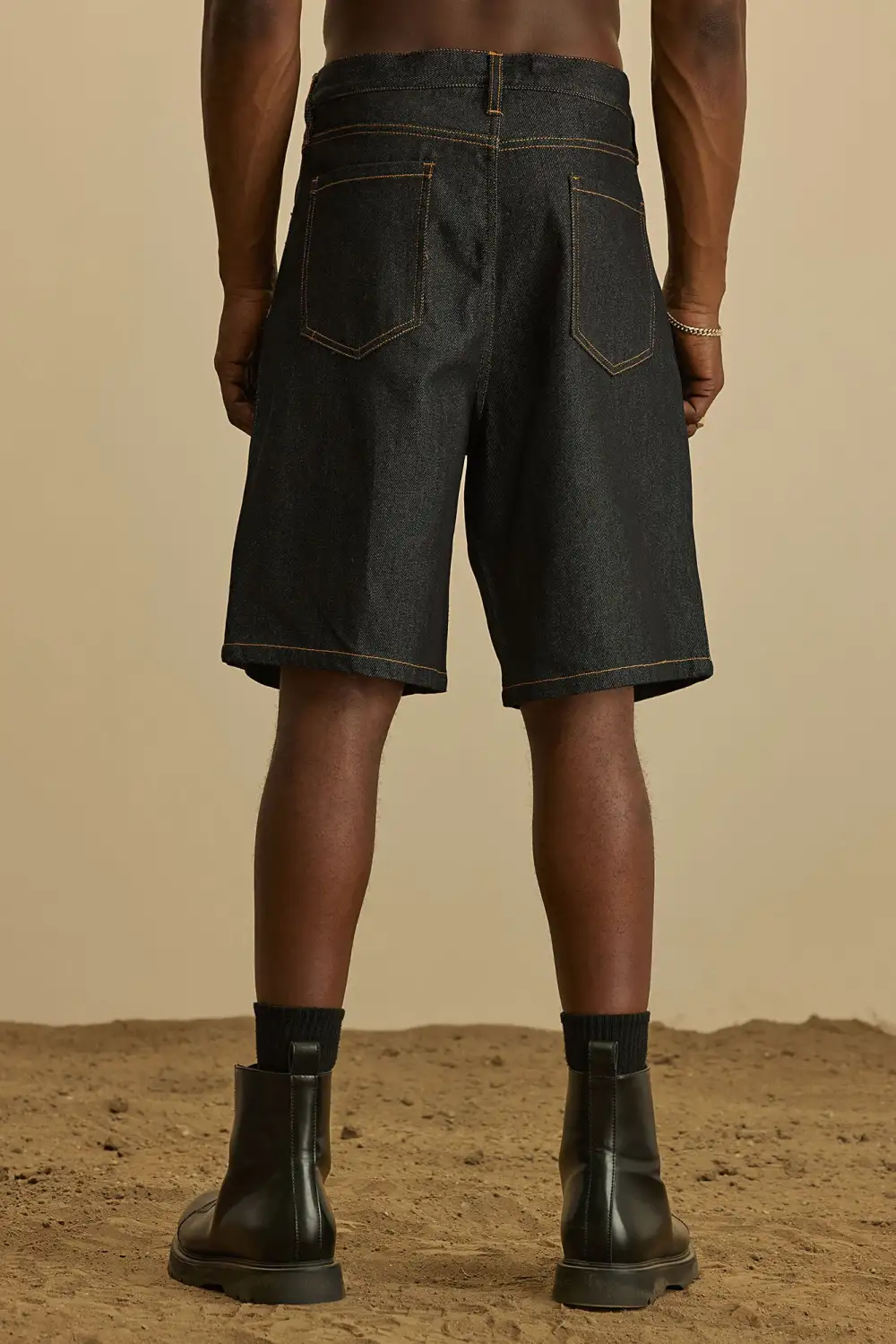 Collin Raw Denim Shorts - Indigo