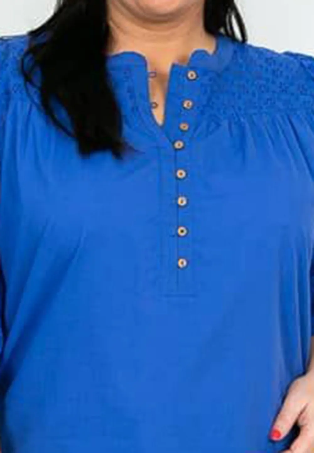 Royal Blue Crochet Detail Top